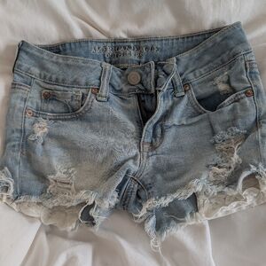 American Eagle High Rise Stretch Jean Shorts